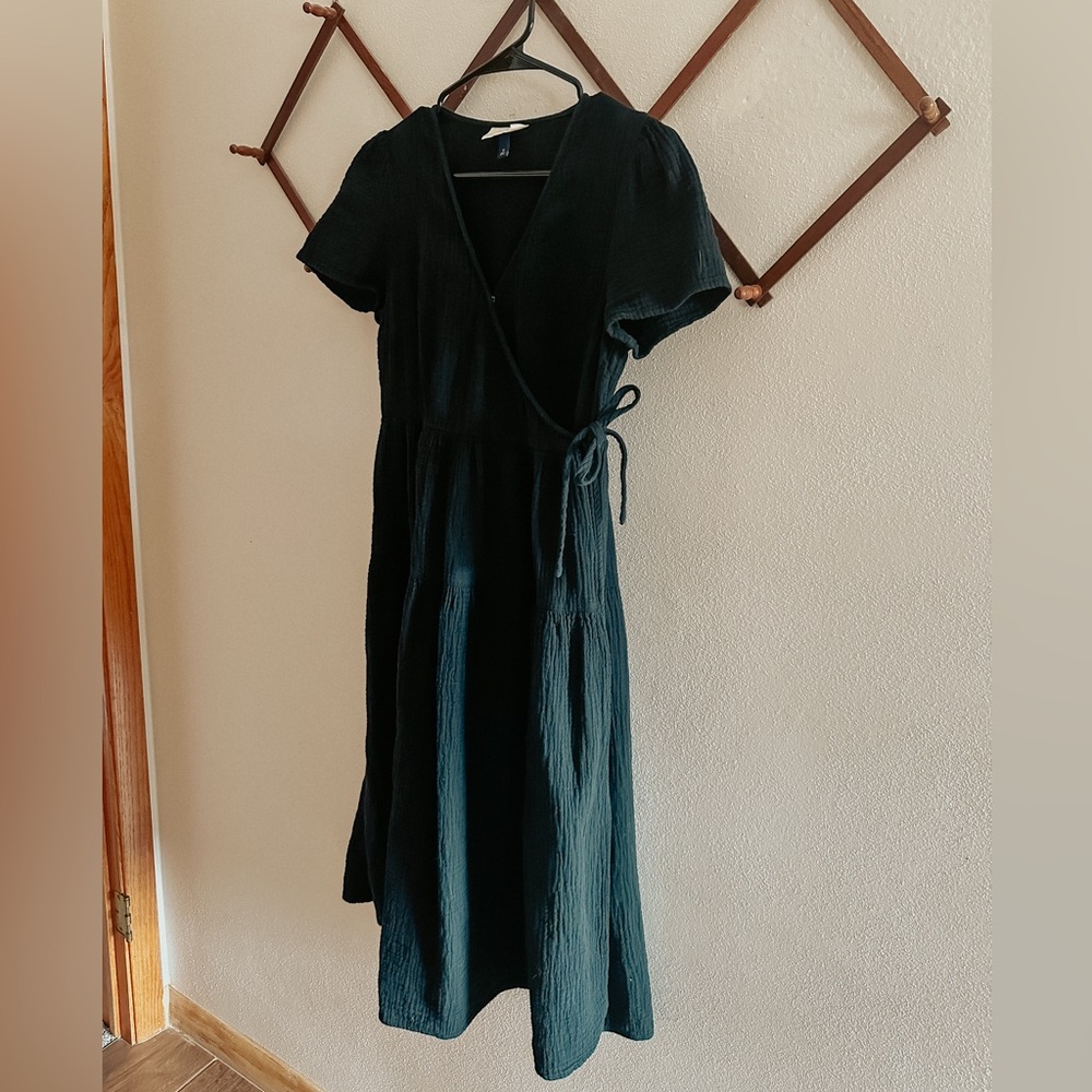 Universal Thread Gauze Muslin Midi Wrap Dress
